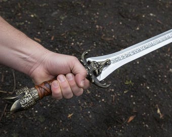 Albion Conan The Barbarian Father’s Sword | Custom Handmade Steel Atlantean Sword | Collectible Cosplay Prop Christmas Gift for Him or Dad