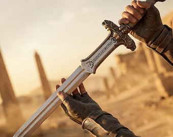 Albion Conan The Barbarian Father’s Sword | Custom Handmade Steel Atlantean Sword | Collectible Cosplay Prop Christmas Gift for Him or Dad