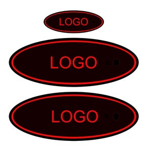 Set Of 3 Domed Gel Badge Overlays Any Colour For Ford Fiesta, Focus, KA, Transit, Ecosport Any Model