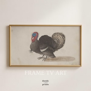 Thanksgiving TV Art: Vintage Cottagecore Turkey Display for Samsung Frame (Digital Download)