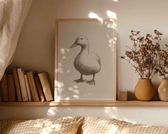 Duck Print: Spring Cottage Vintage Style Decor (Digital Download)