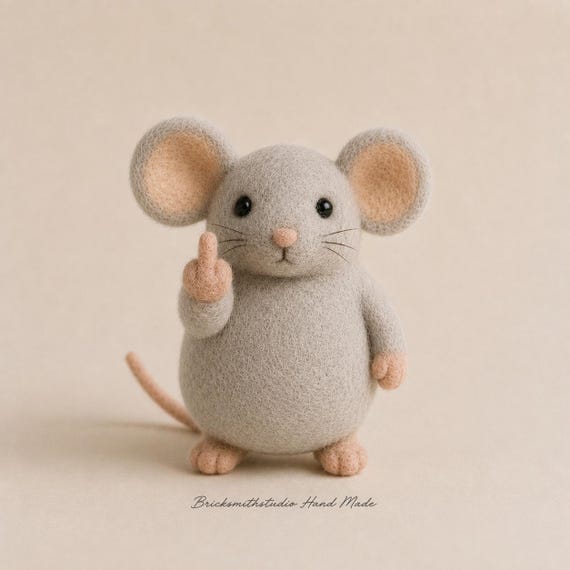 Absurdly detailed hand-felted animal figurines (capybara! lizard! lamb!) with rude expressions — these are clearly the work of a wildly talented and unhinged artist.
