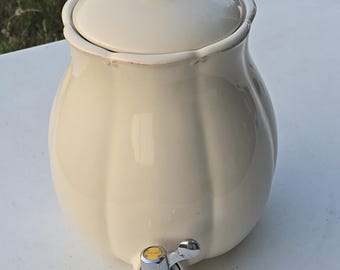 Dispensador de bebidas de cerámica con grifo para limonada, cócteles y ponche.