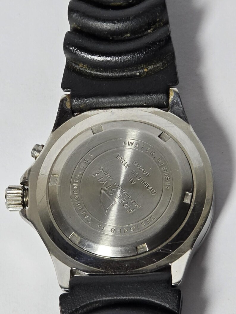 Freestyle Hammerhead Men Diver Night Vision Silver Tone Quartz Watch New Battery image 5