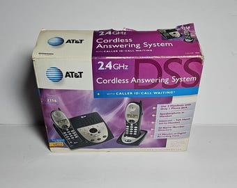 Teléfono inalámbrico de una línea AT&T de 2,4 GHz con contestador automático e identificador de llamadas 2256 • NUEVO - Abierto