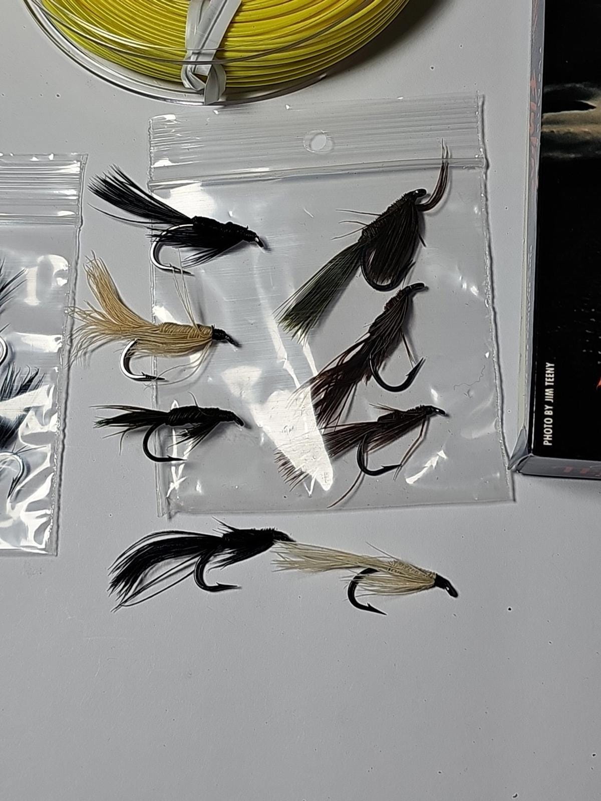 Huge Lot of Jim Teeny Fly Fishing Line Flies & Supplies - Flyline