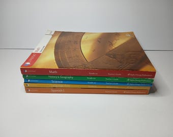 Guía del profesor de Lifepac para 10.º grado + Español I (lote de 5) Alpha Omega Homeschool