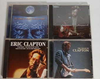 Lotto di 4 CD audio rock "The Cream Of Eric Clapton Unplugged" di Pilgram, importazione dal Regno Unito.