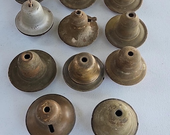 Antyczne mosiężne gniazdo do żyrandola, część lampy, partia 11 sztuk #1