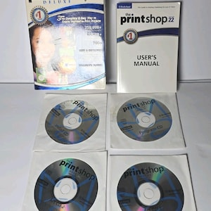 Print Shop Deluxe v22 4-CD-Set Box Handbuch Version 22 Software Windows XP/2000