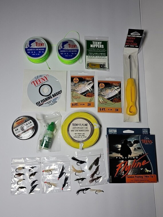Huge Lot of Jim Teeny Fly Fishing Line Flies & Supplies - Flyline