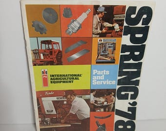 Vintage Original 1978 IH International Harvester Spring Parts Service Book Guide