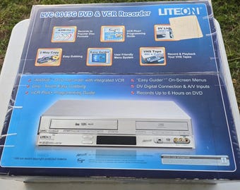 NOS Liteon LVC-9015G Dvd & Vcr Recorder Combo New In Open Box Like LVC-9016G