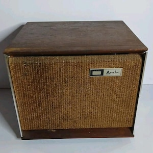 Single Rare Vintage Arvin Powered Lautsprecher Holz MCM Audio Lautsprecher Box LESEN