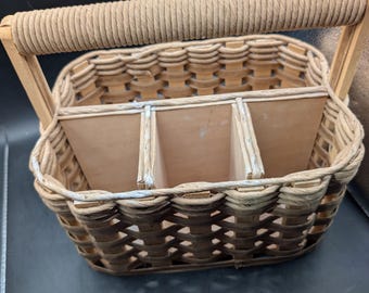 Cesta tejida para utensilios, organizador de mesa