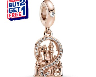 Bedel kasteel Fantasyland, zilveren bedel, bedels voor armband, bengelbedel meisje, patronusbedel, cadeau voor meisjes, Moederdagcadeaus