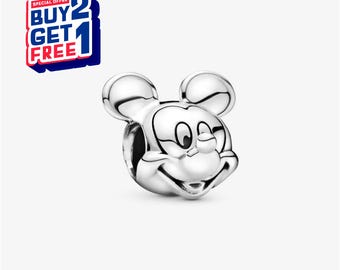 Dije de cabeza de Mickey Mouse de Disney, dije de plata, dijes para pulsera, dije colgante para niña, dije de Patronus, regalo para niñas, regalos
