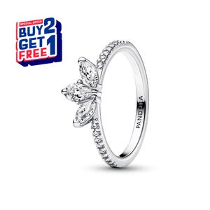 Funkelnder Herbarium Ring, Silber Ring, Baumeln Ring, Geschenk für Mädchen, Minimalistischer Ring, Muttertagsgeschenk