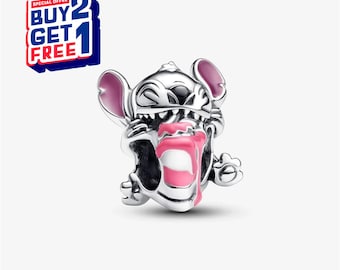 Disney Stitch birthday cake charms,Silver charm,Charms for Bracelet,Girl Dangle Charm,Patronus Charm,Gift for girls,Mother Day Gifts