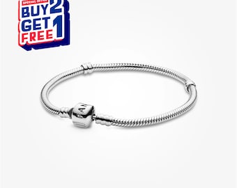 Moments slangenarmband met hartsluiting, Europese en Amerikaanse minimalistische armband, cadeau voor elke gelegenheid