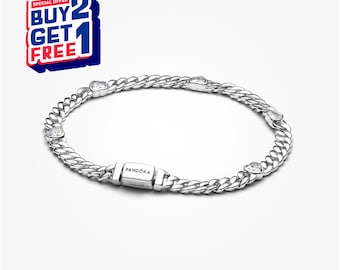 Pulsera de cadena cubana con forma de corazón, pulsera minimalista europea y americana, regalo para cualquier ocasión.