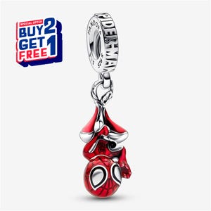 Marvel Hanging Spider-Man Dangle Charm,Silver charm,Charms for Bracelet,Girl Dangle Charm,Patronus Charm,Gift for girls,Mother's Day Gifts