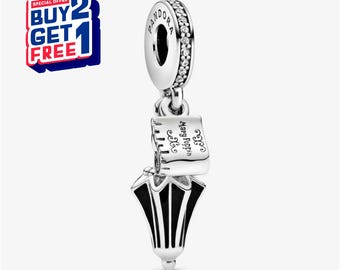 Dije colgante de plata con paraguas de Mary Poppins, dije de plata, dijes para pulsera, dije colgante para niña, dije de Patronus, regalo para niñas, regalos para el Día de la Madre