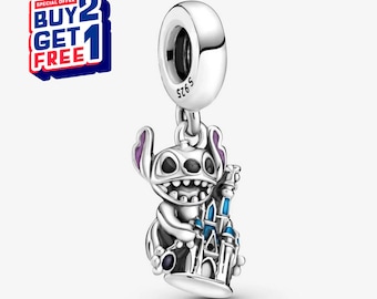 Disney Lilo Castle bengelen bedel, zilveren bedel, bedels voor armband, meisjesbedel, patronusbedel, cadeau voor meisjes, cadeaus