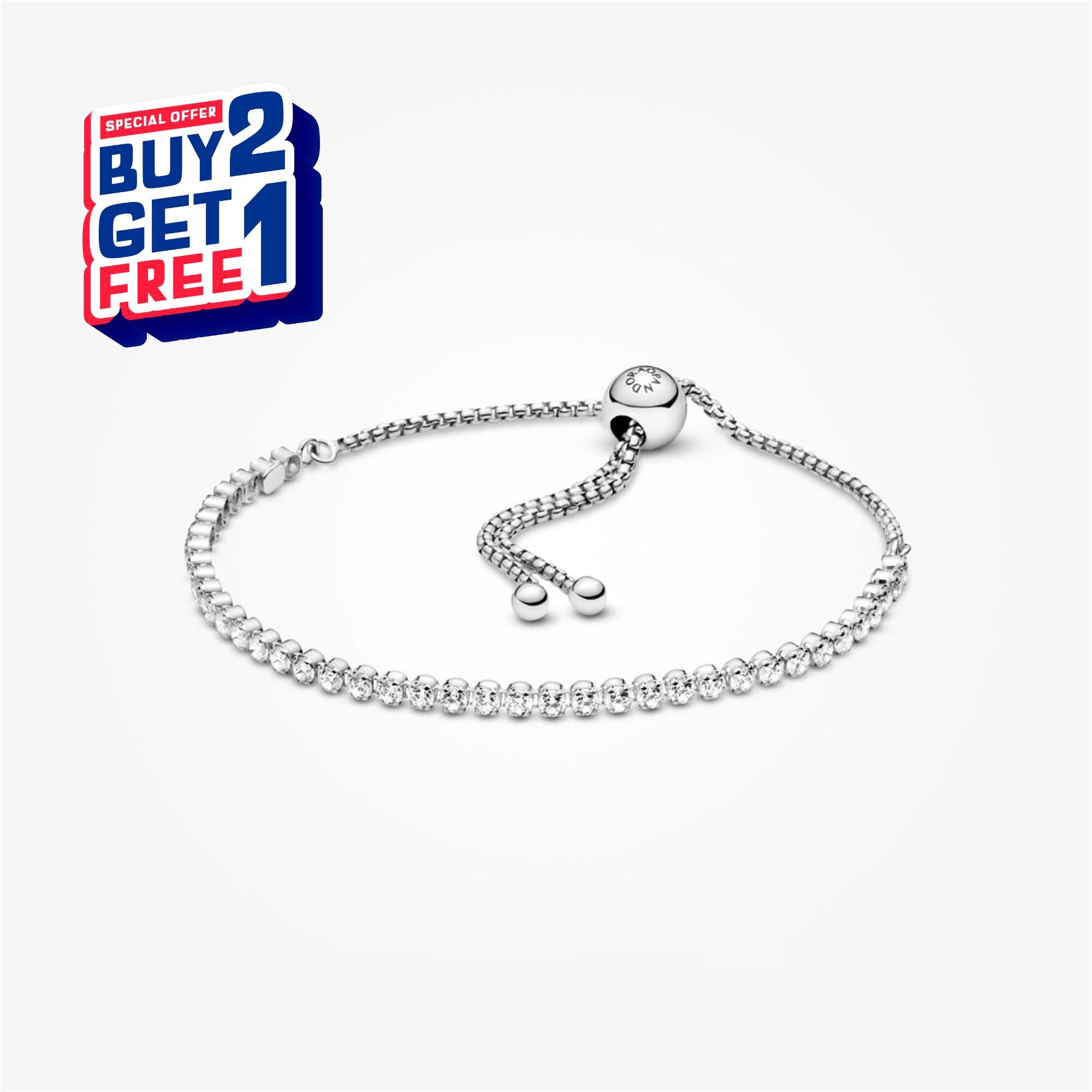Pandora sparkling slider tennis bracelet - Etsy 日本
