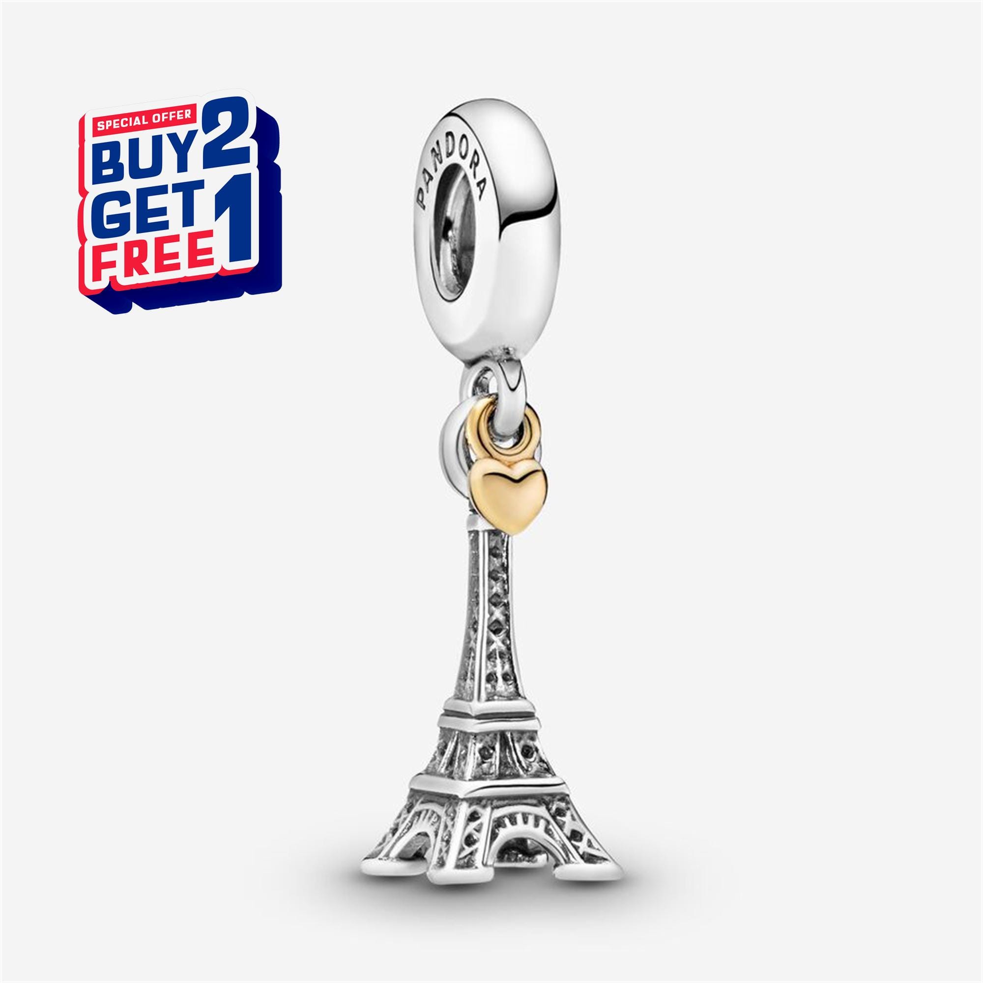 現地購入]Pandora エッフェル塔 ゴールドチャーム PANDORA Paris