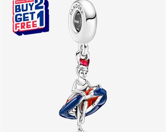 Dije de bailarina de cancán, dije de plata, dijes para pulsera, dije colgante para niña, dije de Patronus, regalo para niñas, regalos para el Día de la Madre