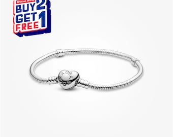 Moments slangenarmband met hartsluiting, Europese en Amerikaanse minimalistische armband, cadeau voor elke gelegenheid