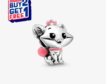 Charm de Marie de Los Aristogatos de Disney, charm de plata, charms para pulsera, charm colgante para niña, charm de Patronus, regalo para niñas, regalos