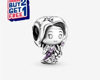 Charm colgante de Rapunzel Enredados de Disney, charm de plata, charms para pulsera, charm colgante para niña, charm de Patronus, regalo para niñas, regalos para el Día de la Madre