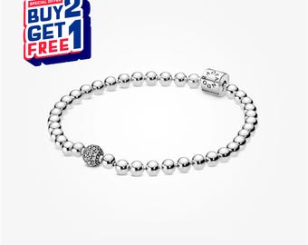 Pulseira de miçangas e pavé, estilo minimalista europeu e americano, presente para qualquer ocasião.