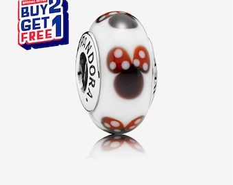 Charm clásico de Minnie Murano de Disney, charm de plata, charms para pulsera, charm colgante para niña, charm de Patronus, regalo para niñas, regalos para el Día de la Madre