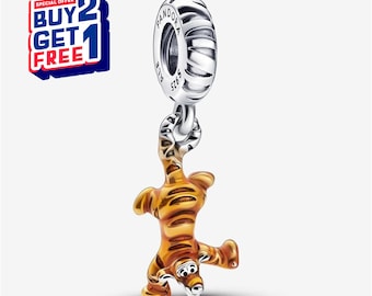 Pingente do Tigrão da Disney, Pingente Prateado, Pingentes para Pulseira, Pingente para Menina, Pingente do Patrono, Presente para Meninas, Presentes