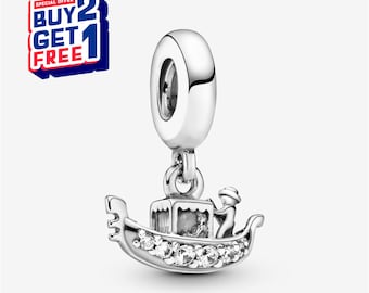 Charm colgante de góndola veneciana, charm de plata, charms para pulsera, charm colgante para niña, charm de Patronus, regalo para niñas, regalos para el Día de la Madre