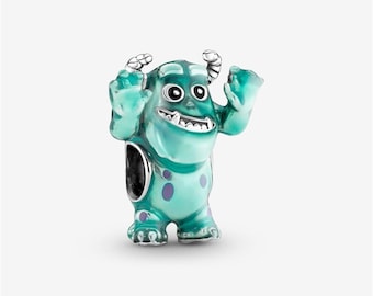 Pingente de prata esterlina do Sulley da Pixar, pingente para pulseira.