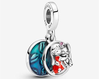 Charm colgante de la familia Lilo & Stitch, charm de plata, charms para pulsera, charm colgante para niña, charm de Patronus, regalo para niñas, regalos para el Día de la Madre