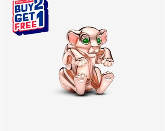 Pingente da Nala de O Rei Leão da Disney, Pingente Prateado, Pingente para Pulseira, Pingente Pendente para Menina, Pingente do Patrono, Presente para Meninas, Presentes para o Dia das Mães