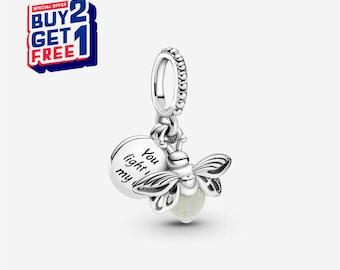 Glow-in-the-Dark Firefly sterlingzilveren hangbedel