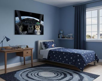 Rise in the Cockpit of Artemis Mission to the Moon Canvas Prints Wall Art - 32"x20" - 81 x 50 cm