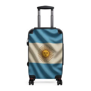 Argentina Flag Travel Suitcase - 3 Sizes