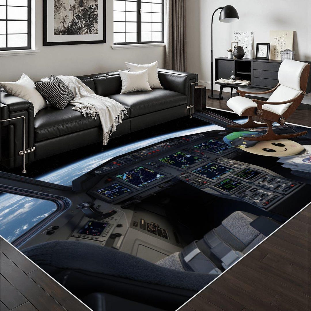 Rise in Cockpit of the Artemis Mission to the Moon - Area Rug With ...