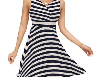 vineyard vines blue and white striped dress Vineyard Vines Women's Striped Off The Shoulder Dress main image 1