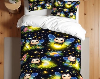 Fireflies Single Twin Duvet Cover Set - 172-218 cm - 68-86 inch
