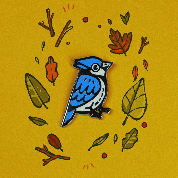 Blue Jay enamel pin | bird pin | put a bird on it