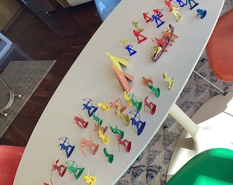 Lote vintage de 55 figuras de acción de plástico de vaqueros nativos americanos