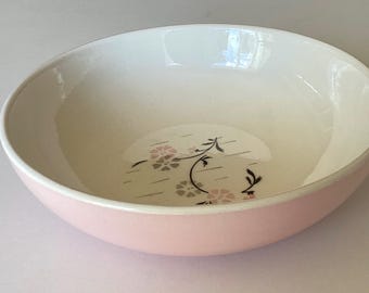 Midcentury Bowl Pottery Floral California April Showers